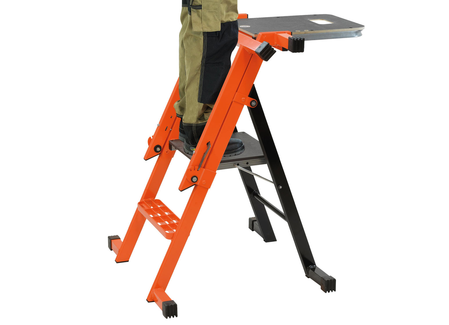 Mondelin MULTI-X - Universal-Leiter, Tritt-Plattform - 4 In 1 Trittleiter Mondelin